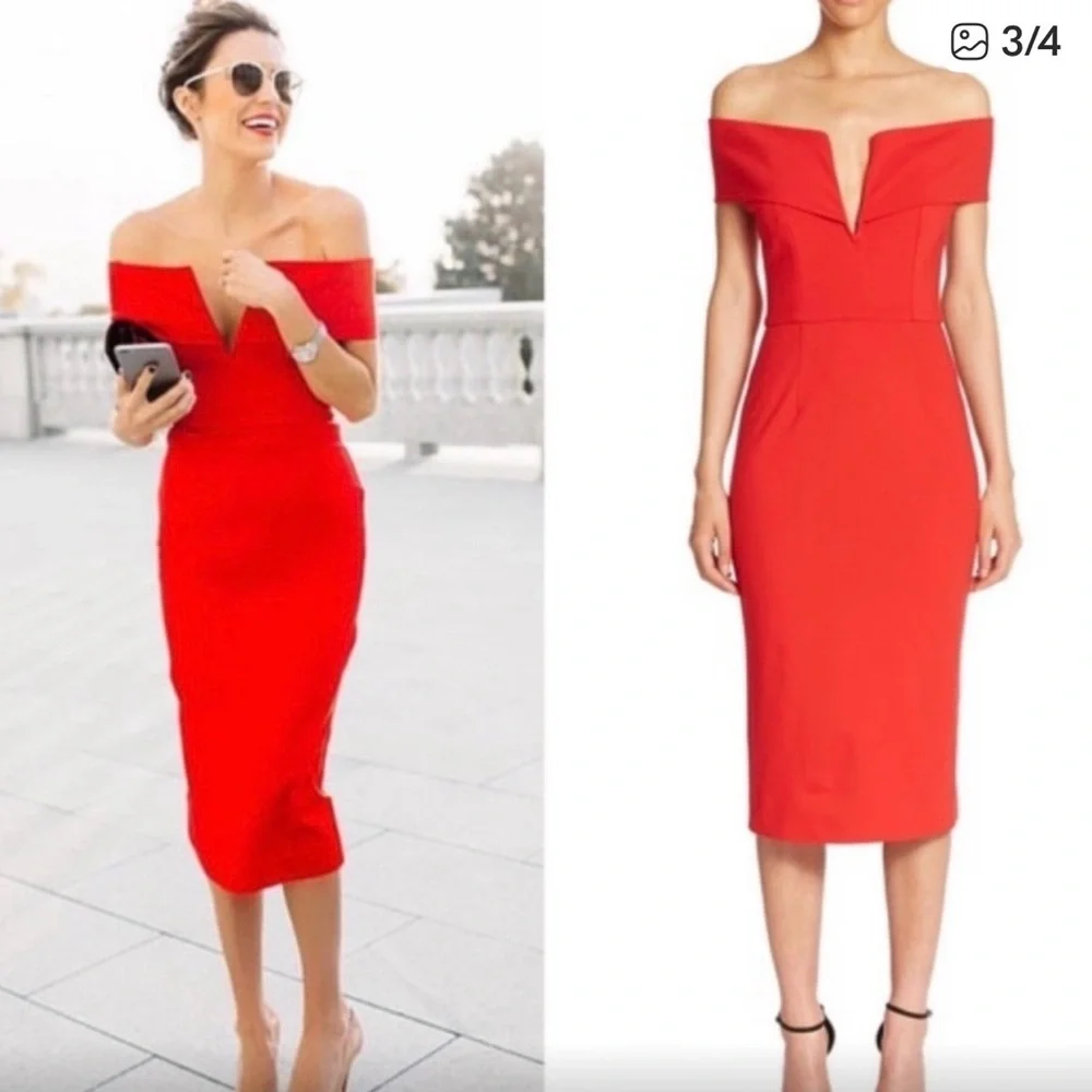 NWT N/NICHOLAS Strapless Red Dress size 8 - Picture 2 of 13